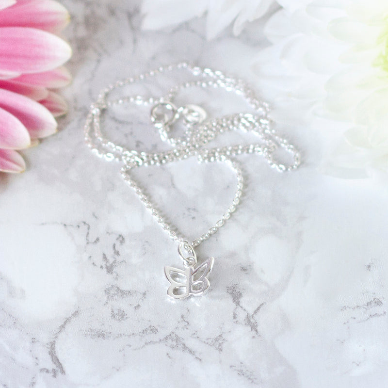 Wedding Party Butterfly Necklace With Personalised Box