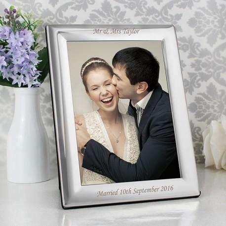 Personalised Silver Plated Photo Frame 5x7 - Myhappymoments.co.uk