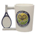 Tennis Shaped Handle Ceramic Mug