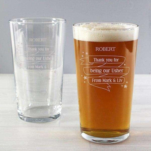 Personalised Shining Star Pint Glass - Myhappymoments.co.uk