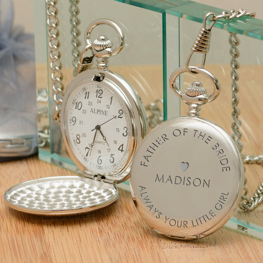 Personalised Father Of The Bride Pocket Watch Always Your Little Girl