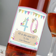 Personalised Birthday Craft Rose Wine Bottle