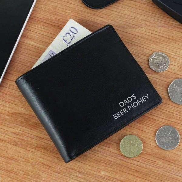 Personalised Any Message Leather Wallet - Myhappymoments.co.uk