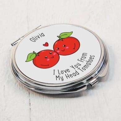 From My Head Tomatoes Personalised Compact Mirror - Myhappymoments.co.uk