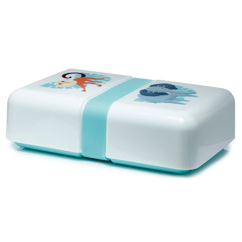 Rectangular Zoo Lunch Box with Elastic Strap