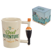 Reel Adventure Fishing Shaped Handle Mug with Oval Float - Myhappymoments.co.uk