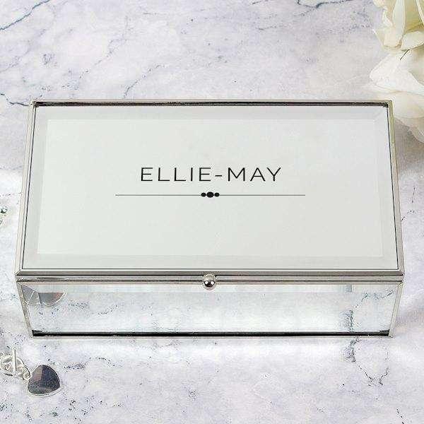 Personalised Classic Mirrored Jewellery Box