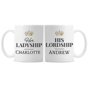 Personalised Ladyship and Lordship Mug Set - Myhappymoments.co.uk