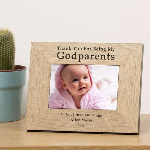 Thank You For Being My Godparents Photo Frame - Myhappymoments.co.uk