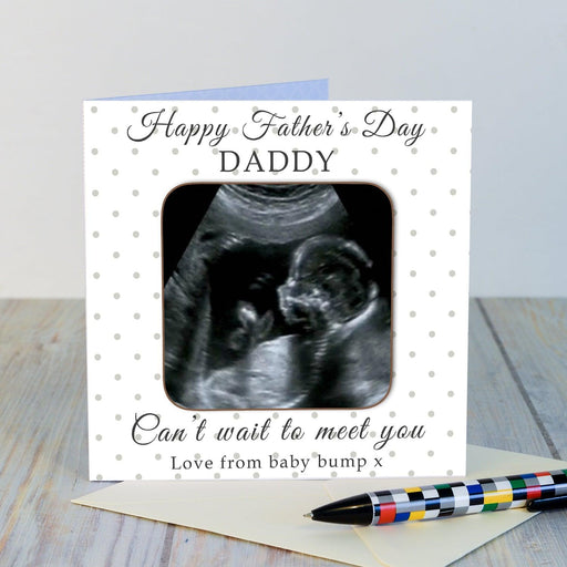 Personalised Father’s Day Coaster Card - Cant Wait To Meet You
