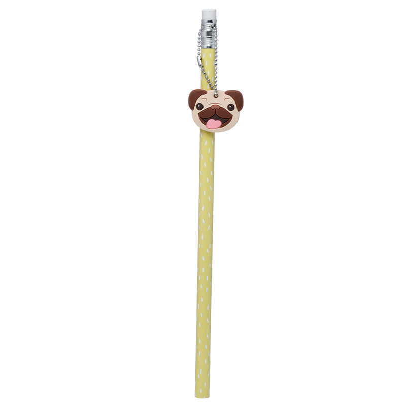 Mopps Pug Set of 2 PVC Charm Pencils