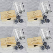 Personalised No.1 Whisky Stones & Glass Set