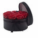 Soap Flower Gift Bouquet In Box - 14 Red Roses - Round