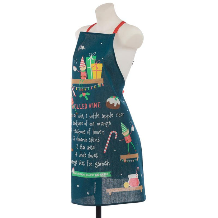 Poly Cotton Apron - Christmas Elf Mulled Wine Recipe
