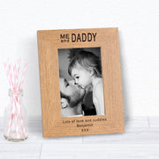 Engraved Me and Daddy Wooden Photo Frame
