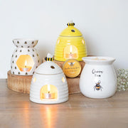Cheerful All-Over Bee Print White Oil Burner