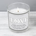 Personalised LOVE Scented Jar Candle