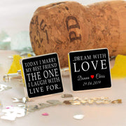 Personalised Groom Cufflinks - Today I Marry My Best Friend