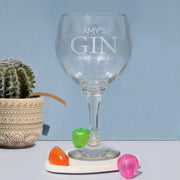 Engraved Gin Balloon Glass