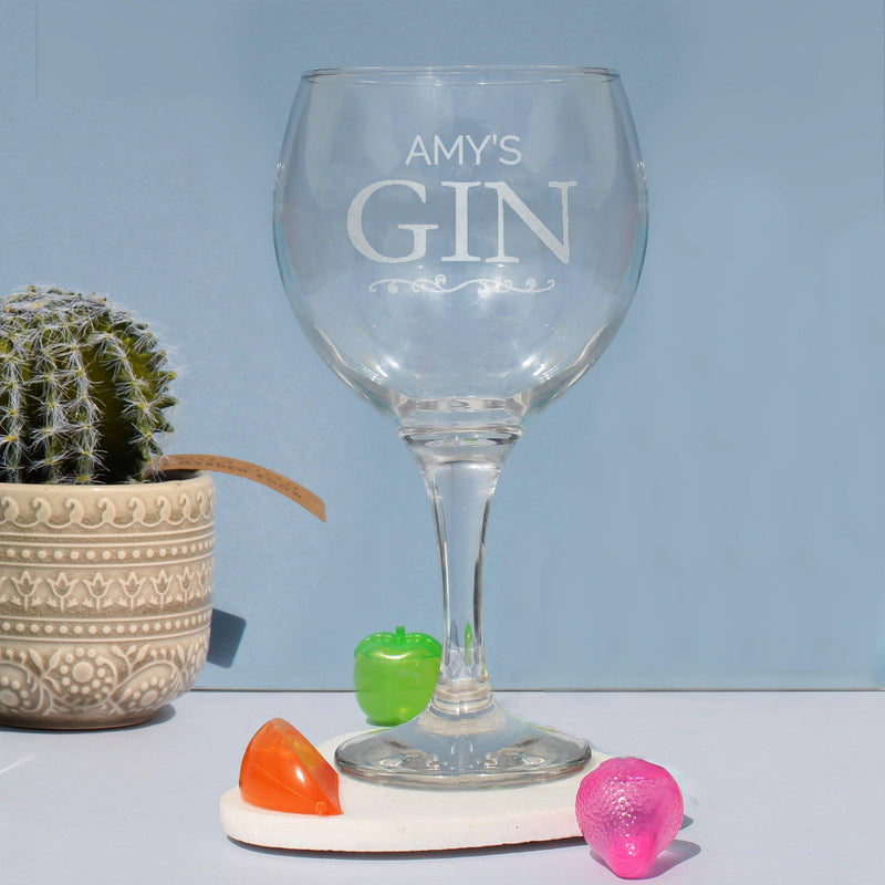 Engraved Gin Balloon Glass