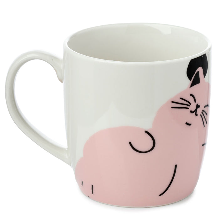Cat's Life Porcelain Mug Set
