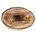Mango Wood Round Flower of Life Ashcatcher Incense Sticks & Cones Burner