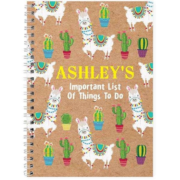 Personalised Llama A5 Notebook - Free UK Delivery - Myhappymoments.co.uk