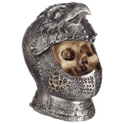 Skull Wearing Medieval Bird Head Helmet