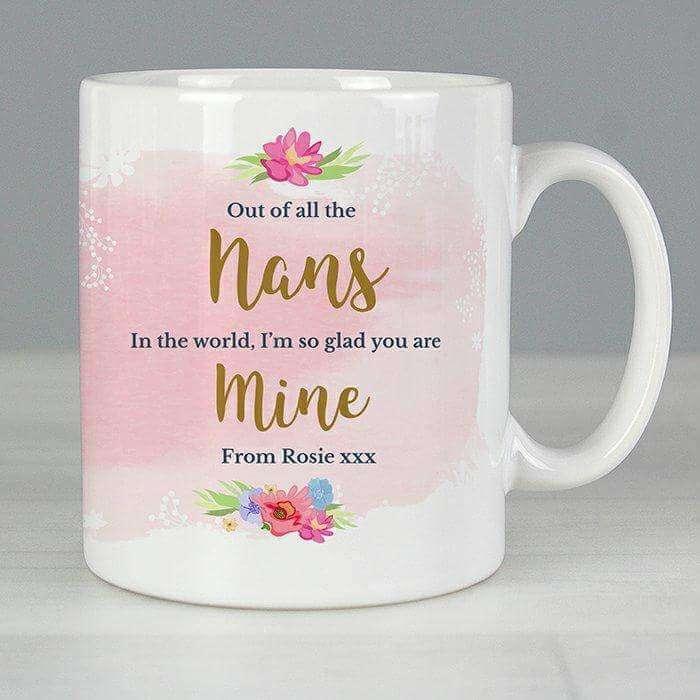 Personalised Floral Watercolour Mug - Myhappymoments.co.uk