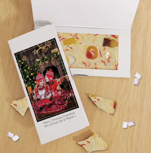 Personalised Photo Upload Letterbox White Chocolate Card