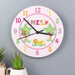 Personalised Animal Alphabet Girls Wooden Clock - Myhappymoments.co.uk