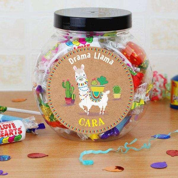 Personalised Llama Sweet Jar - Myhappymoments.co.uk
