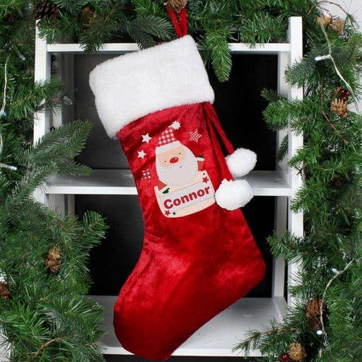 Personalised Pocket Santa Luxury Stocking - Myhappymoments.co.uk