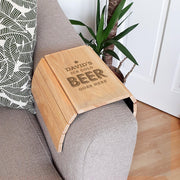 Personalised Beer Goes Here Wooden Sofa Tray