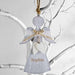 Personalised Hearts Wooden Angel Christmas Tree Decoration - Myhappymoments.co.uk