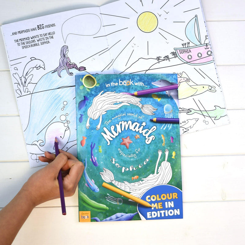 Personalised Mermaid Colouring Book