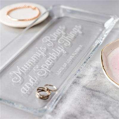 Personalised Glass Jewellery Tray - Myhappymoments.co.uk