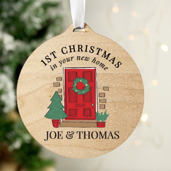 Personalised 1st Christmas In Your New Home Bauble Decoration