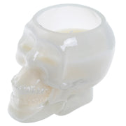White Skull Sandalwood and Cedar Fragranced Soya Candle Jar - Myhappymoments.co.uk