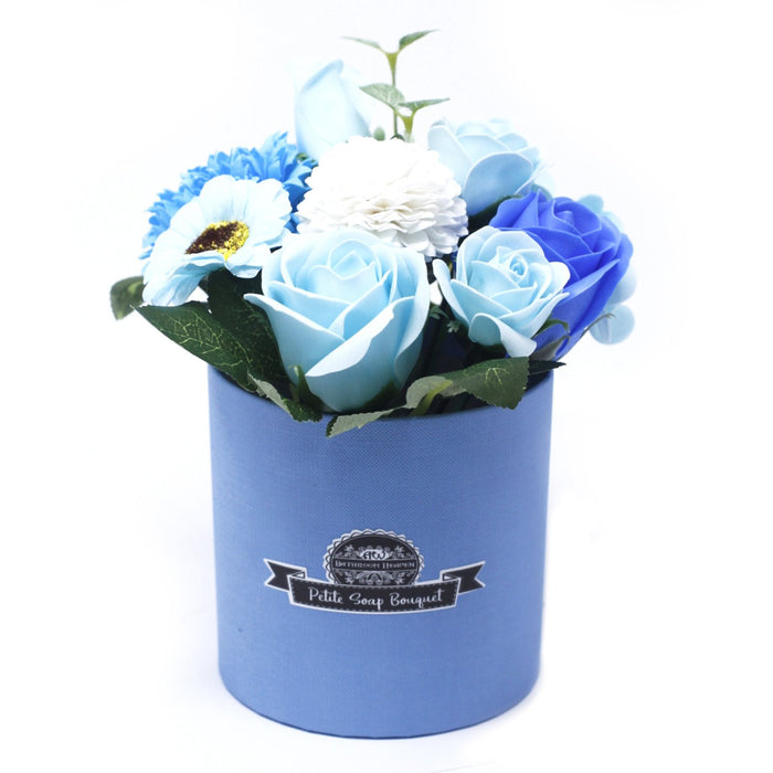 Soap Flower Bouquet Petite Gift Pot- Soothing Blues