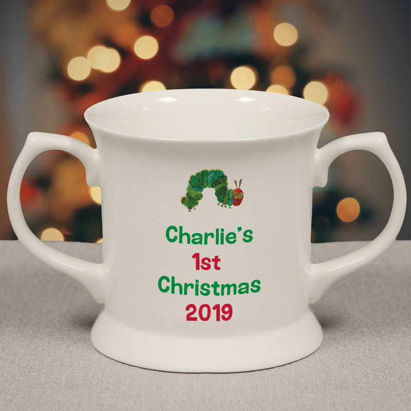 Personalised Very Hungry Caterpillar My 1st Christmas Loving Cup