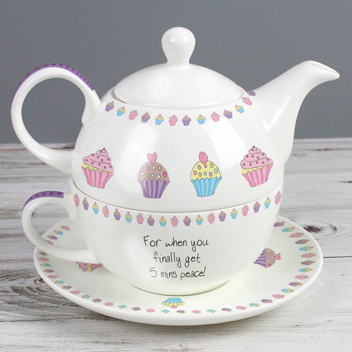 Personalised Cupcake Teapot Tea for One