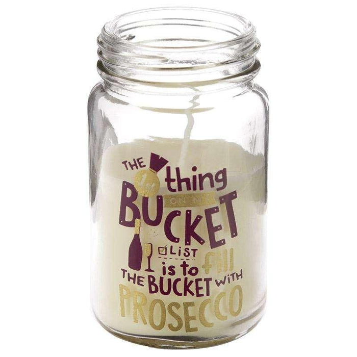 Summer Fragranced Candle Tin Jar - Prosecco Slogan - Myhappymoments.co.uk
