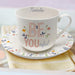 Personalised Be-you-tiful Cup & Saucer