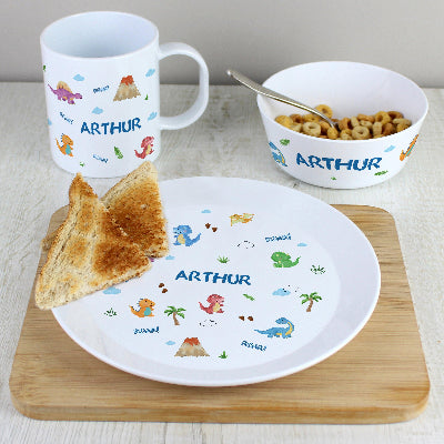 Personalised Dinosaur Breakfast Set