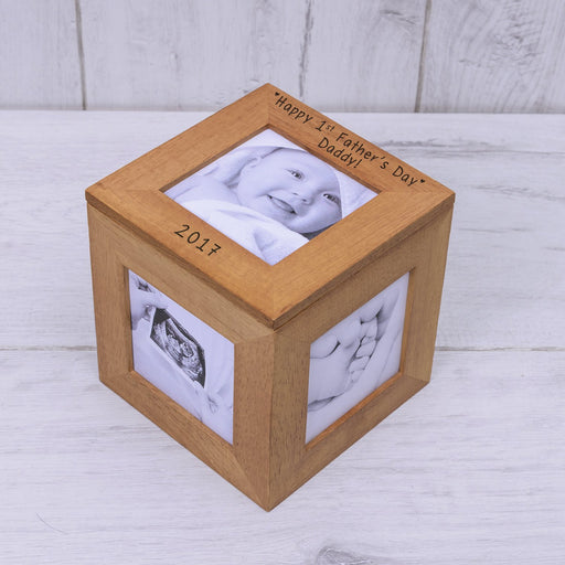 Personalised Happy 1st Father's Day Daddy Photo Keepsake Box
