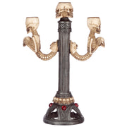 Triple Skull and Spine Candlestick - Myhappymoments.co.uk