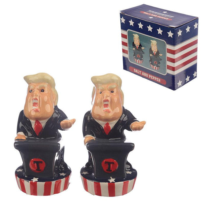 The President Donald Trump Ceramic Salt and Pepper Set