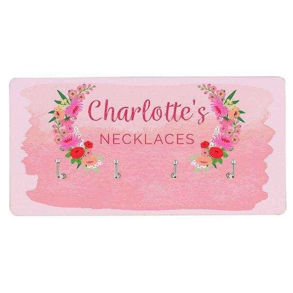 Personalised Floral Wall Hooks - Myhappymoments.co.uk