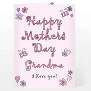 Personalised Flowers & Butterflies Happy Mother's Day Card - Myhappymoments.co.uk